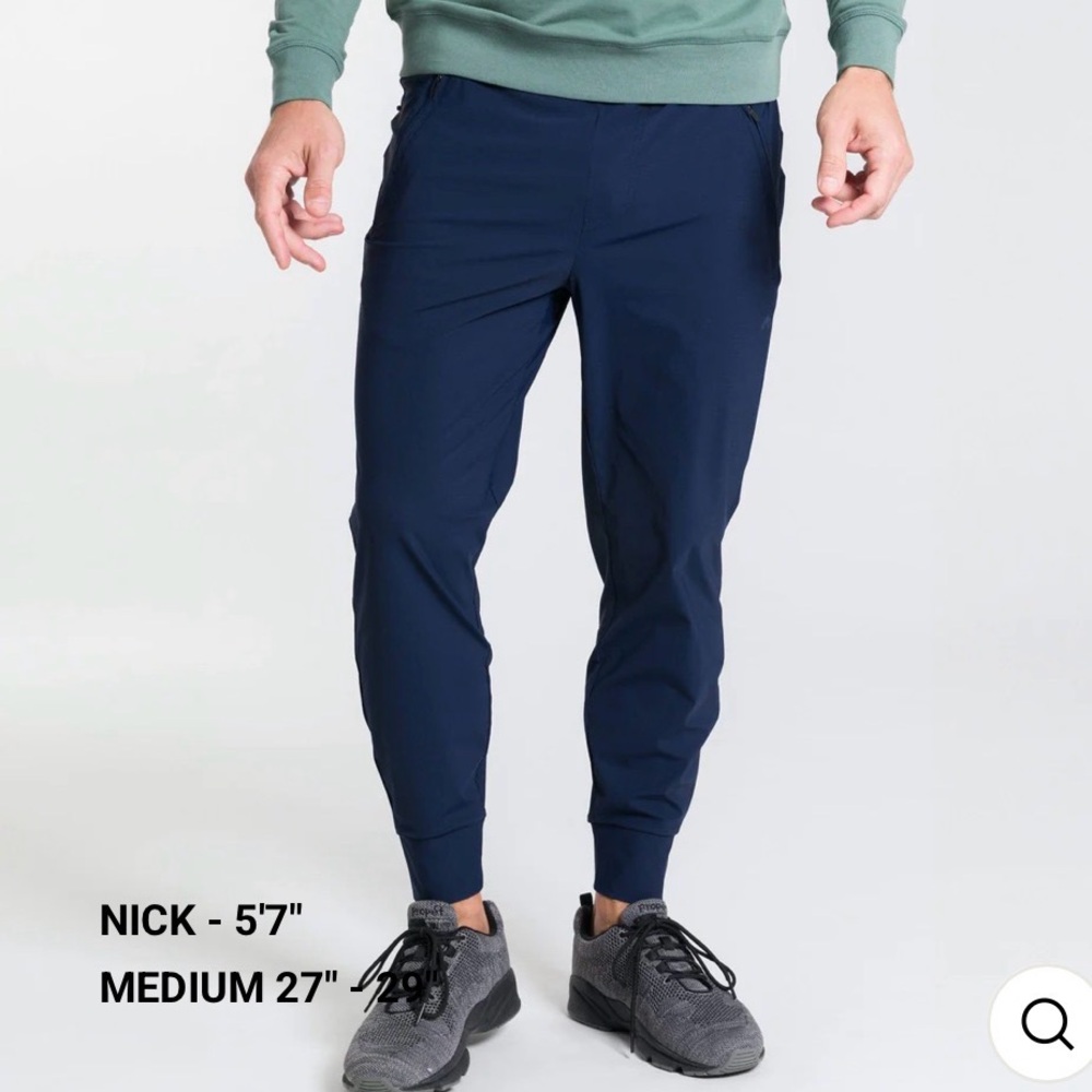 Ash & Erie Men's Hybrid Jogger Navy Performance Pants - Size XL (27”-29” length)